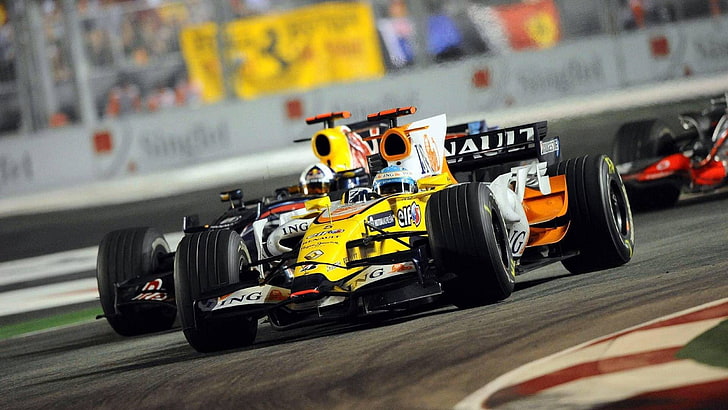 Fernando Alonso, Tim Renault F1, Formula 1, Wallpaper HD