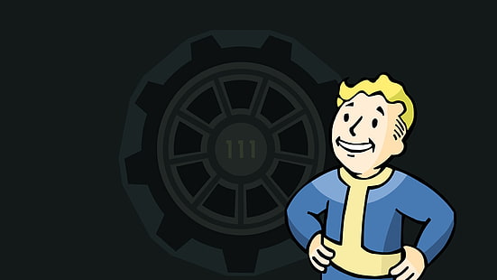 Volt Boy 바탕 화면, Fallout 4, 비디오 게임, Vault 111, Vault Boy, Fallout, Bethesda Softworks, 묵시, HD 배경 화면 HD wallpaper