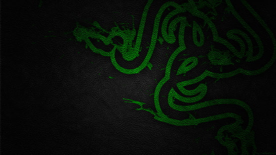 Razer, зеленый, игровая серия, змея, логотип, кожа, HD обои HD wallpaper