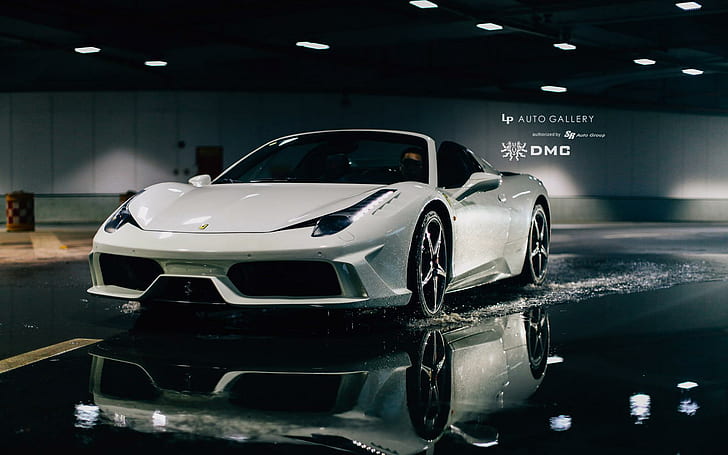 DMC Ferrari 458 Estremo Elegante Monte Carlo Editions 2 ، سيارة بيضاء قابلة للتحويل ، إصدارات ، فيراري ، مونت كارلو ، إستريمو ، إليجانت ، سيارات، خلفية HD