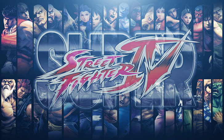 Street IV Super affisch, videospel, Street Fighter, digital konst, HD tapet
