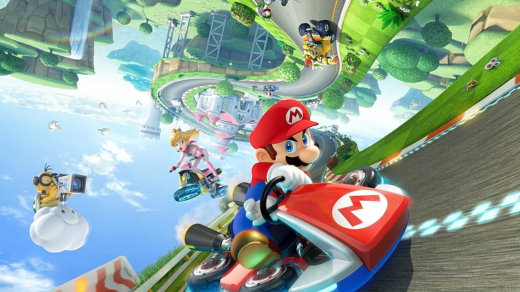 Bowser, Kart, Mario Kart, Nintendo, Princess Peach, Super Mario, video games, Wii U, HD wallpaper