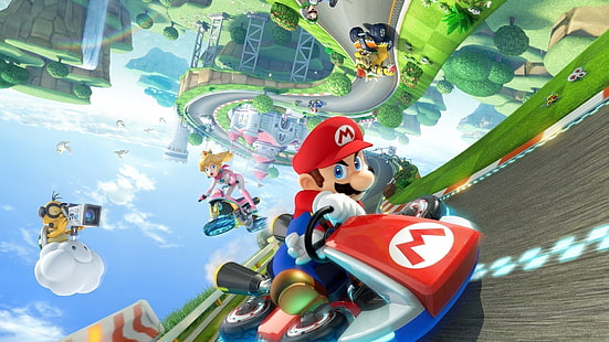 Bowser, Kart, Mario Kart, Nintendo, Princesse Peach, Super Mario, jeux vidéo, Wii U, Fond d'écran HD HD wallpaper