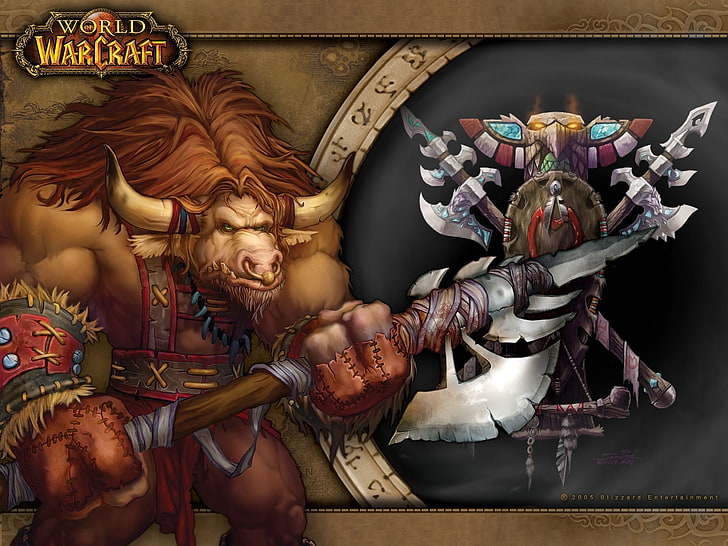 фэнтезийный мир Warcraft Tauren Видеоигры World of Warcraft HD Art, фэнтези, мир Warcraft, таурен, HD обои