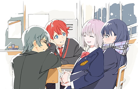 Anime, SSSS.Gridman, Akane Shinjou, Rikka Takarada, Shō Utsumi, Yuta Hibiki, HD-Hintergrundbild HD wallpaper