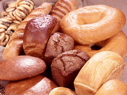 gebackenes Brot viel, Backen, Brot, Essen, HD-Hintergrundbild HD wallpaper