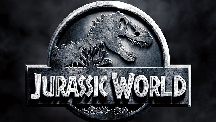 wall, logo, stone, Jurassic Park, HD wallpaper