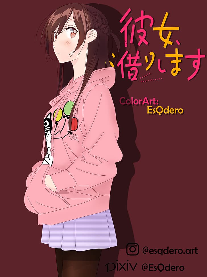 Chizuru Mizuhara, Kanokari, Ichinose Chizuru, Kanojo, Okarishimasu (Rent-a-Girlfriend), anime girls, manga, HD wallpaper