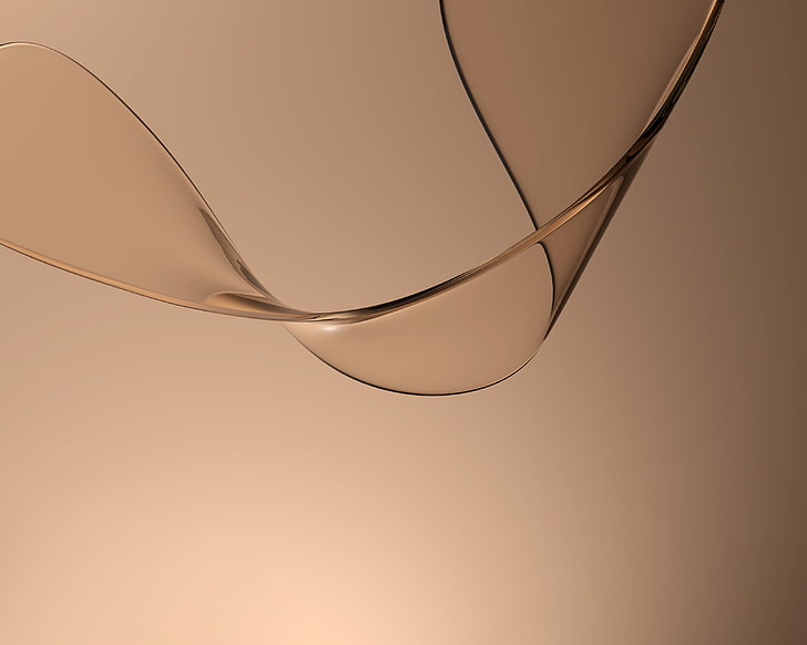 Waves, Curves, Stock, Huawei MediaPad M5, Golden brown, HD wallpaper