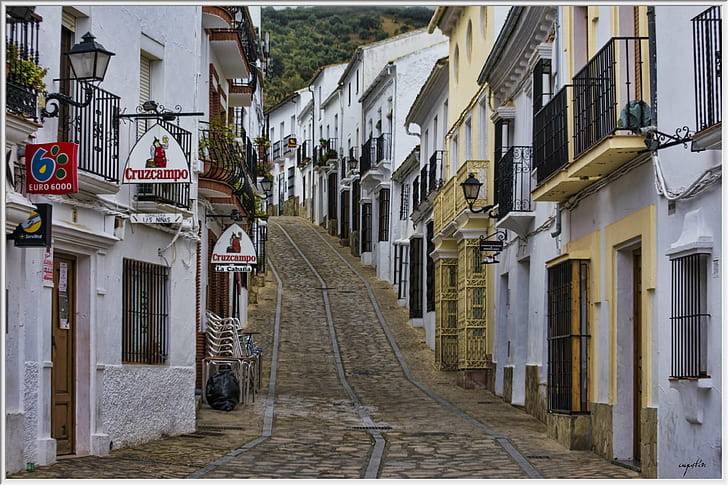 alley, cadiz, city, europe, france, historic, house hold, old town, road, street, urban, zahara de la sierra, HD wallpaper