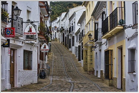 alley, cadiz, city, europe, france, historic, house hold, old town, road, street, urban, zahara de la sierra, HD wallpaper HD wallpaper