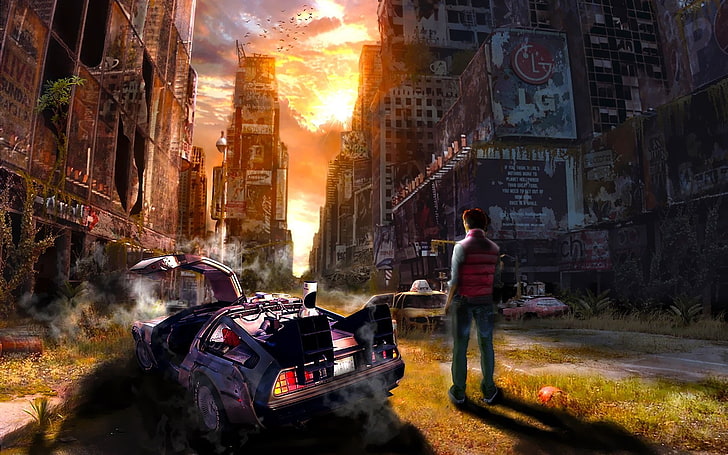 dystopian, time travel, Back to the Future, HD wallpaper