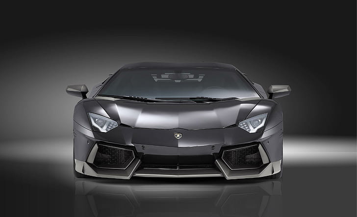 Lamborghini, novitec, torado, preto, vista frontal Lamborghini, novitec, torado, preto, vista frontal, HD papel de parede