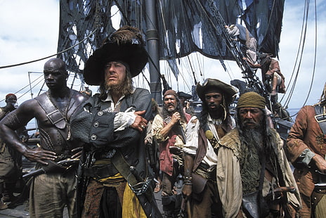 Piraci z Karaibów, Piraci z Karaibów: Klątwa Czarnej Perły, Geoffrey Rush, Hector Barbossa, Tapety HD HD wallpaper