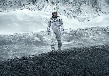  Cooper, NASA, Winter, Legendary Pictures, Planet, Snow, Grey, Year, EXCLUSIVE, 20th Century Fox, Fog, Man, Movie, Paramount Pictures, Film, 2014, Adventure, Sci-Fi, Warner Bros. Pictures, Matthew McConaughey, Interstellar, EXTENDED, Christopher Nolan, Father, Astronaut, Upside Down, Syncopy, Dr. Mann's Planet, Directed by, Cosmonaut, The Diving Bell, Dr. Mann, HD wallpaper HD wallpaper