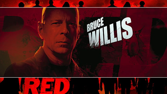 Брус Уилис Червено HD, филми, червено, Брус, Уилис, HD тапет HD wallpaper