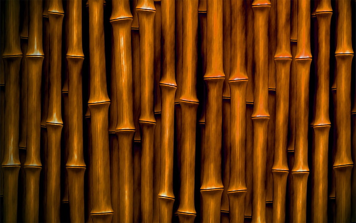 czerwone i czarne metalowe narzędzie, abstrakcyjne, bambus, Tapety HD