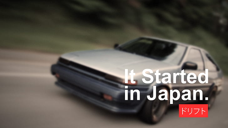 Japanese cars, Drifting, car, Tuner Car, Initial D, Toyota AE86, JDM, AE86, modified, import, Japan, Toyota, drift, It Started in Japan, vehicle, tuning, racing, HD wallpaper