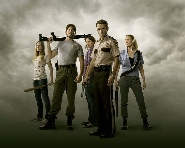 TV Show, The Walking Dead, Andrea (The Walking Dead), Andrew Lincoln, Carl Grimes, Cast, Chandler Riggs, Laurie Holden, Lori Grimes, Rick Grimes, Sarah Wayne Callies, HD wallpaper