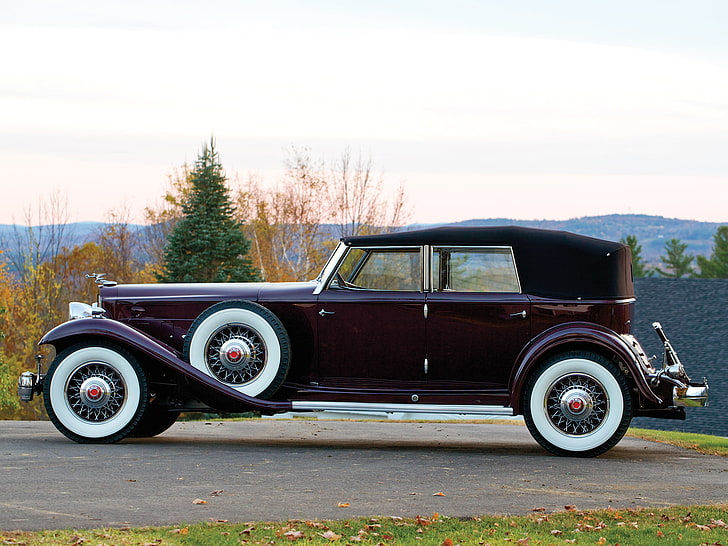 1932, kabriolet, niestandardowe, dietrich, indywidualny, luksusowy, packard, retro, sedan, bliźniak, Tapety HD