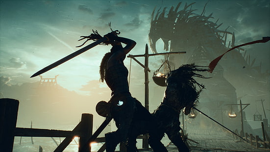 تمثال حصان أبيض وأسود ، Hellblade ، Hellblade: Senua's Sacrifice ، Senua ، Nvidia Ansel، خلفية HD HD wallpaper