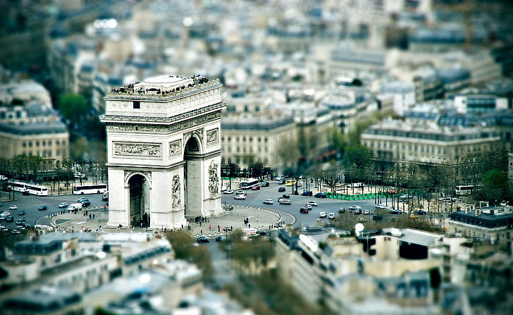 Triumphal Arch Paris, Arc de Triumph, Kota, Paris, Arch, Eropa, lengkungan kemenangan, Wallpaper HD