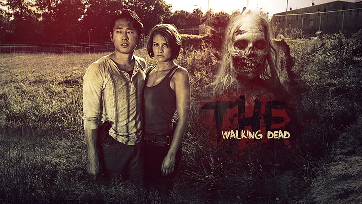 Филмовият плакат на Walking Dead, The Walking Dead, Lauren Cohan, Steven Yeun, HD тапет