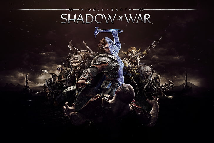 videospel, Middle-Earth: Shadow of War, Talion, orcs, Orc, The Lord of the Rings, hammare, Middle-earth, Celebrimbor, HD tapet