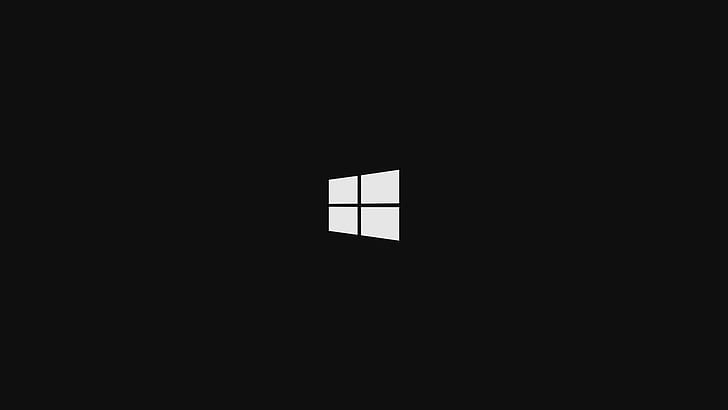 sfondo nero, Microsoft Windows, Semplice, Windows 10, Sfondo HD