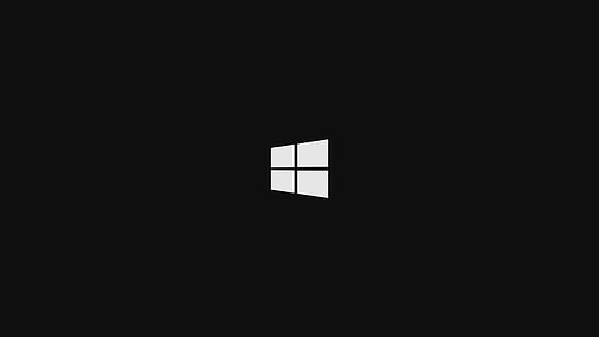 siyah arka plan, Microsoft Windows, Basit, Windows 10, HD masaüstü duvar kağıdı HD wallpaper