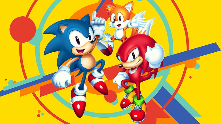 Sonic, Sonic Mania, Knuckles the Echidna, Miles „Tails” Prower, Sonic the Hedgehog, Tapety HD