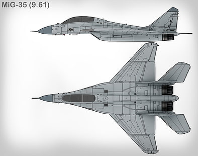 самолет, изтребител, реактивен самолет, миг, миг 35, военен, самолет, руски, HD тапет HD wallpaper