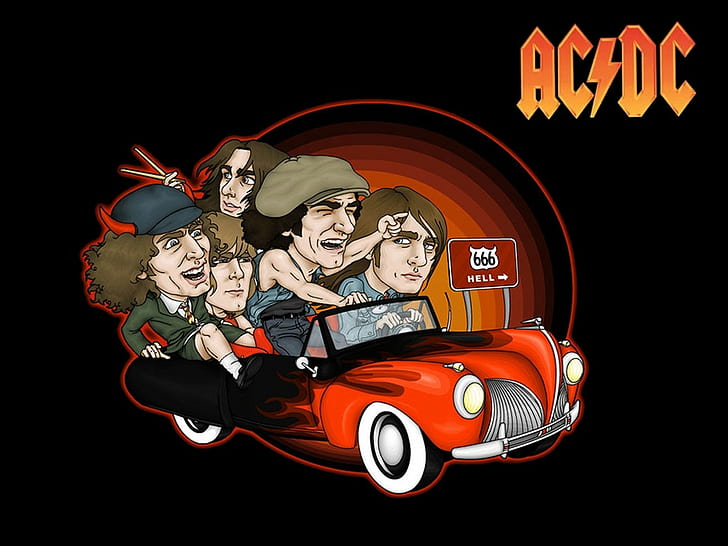 Acdc, Picture, Car, Direction, Sign, HD wallpaper