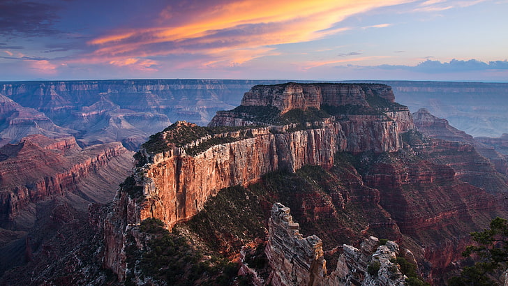 brauner Berg, struktureller Schuss der braunen Gebirgsklippe tagsüber, Landschaft, Berge, Grand Canyon, Hochebene, Natur, HD-Hintergrundbild