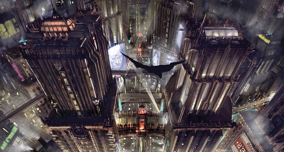 Batman, Batman: Arkham Knight, Gotham City, Rocksteady Studios, videogiochi, Sfondo HD HD wallpaper