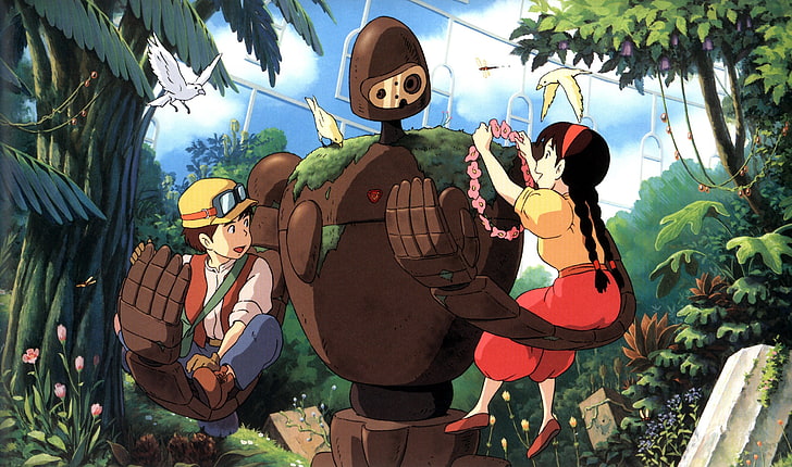 Studio Ghibli, Castle in the Sky, anime dziewczyny, anime chłopcy, anime, Tapety HD
