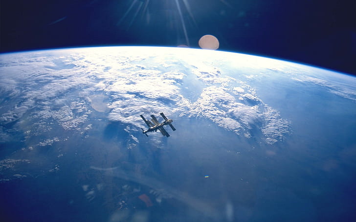 atmosphere, Mir, Earth, Mir Space Station, space, HD wallpaper
