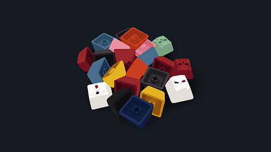 مجموعة أزرار لوحة مفاتيح متنوعة الألوان ، لوحات المفاتيح ، MX Cherry، خلفية HD HD wallpaper