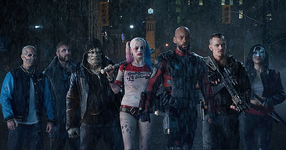 suicide squad, harley quinn, will smith, margot robbie, deadshot, Movies, HD wallpaper HD wallpaper