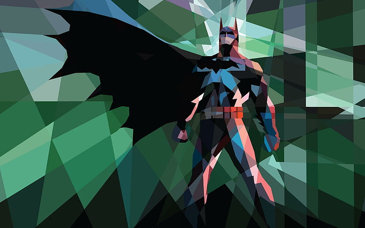 Polígono Batman, Ilustración de Batman, arte digital, 2560x1600, Batman, Polígono, Fondo de pantalla HD