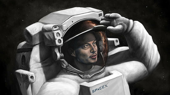 SpaceX, tuta spaziale, Elon Musk, Sfondo HD HD wallpaper