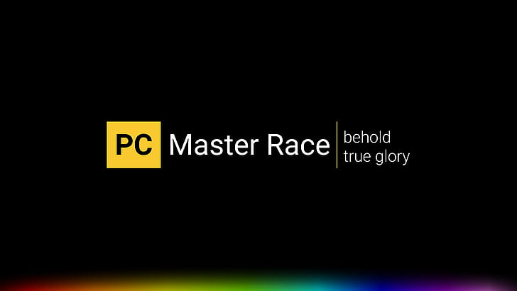 PC Master Race มืดพื้นหลังสีดำพื้นหลังเรียบง่าย, วอลล์เปเปอร์ HD