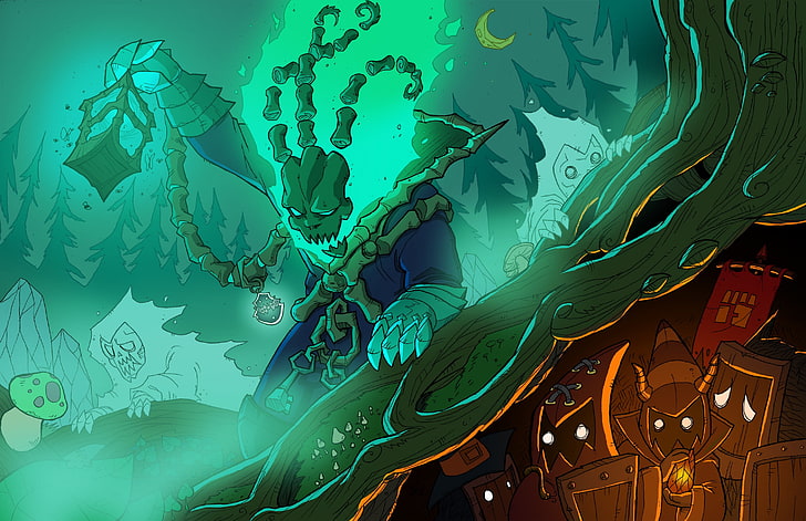 wallpaper monster hijau, League of Legends, Thresh, Wallpaper HD