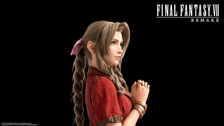 jeux vidéo, Final Fantasy, Final Fantasy VII, Final Fantasy VII: Remake, rendu, art numérique, Art du jeu vidéo, Aerith Gainsborough, Fond d'écran HD