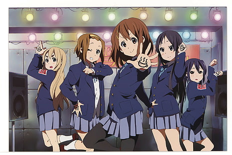 anime, K-ON!, schoolgirl, HD wallpaper HD wallpaper