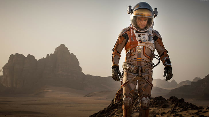 فيلم مات ديمون ، المريخ ، أفضل أفلام 2015، خلفية HD