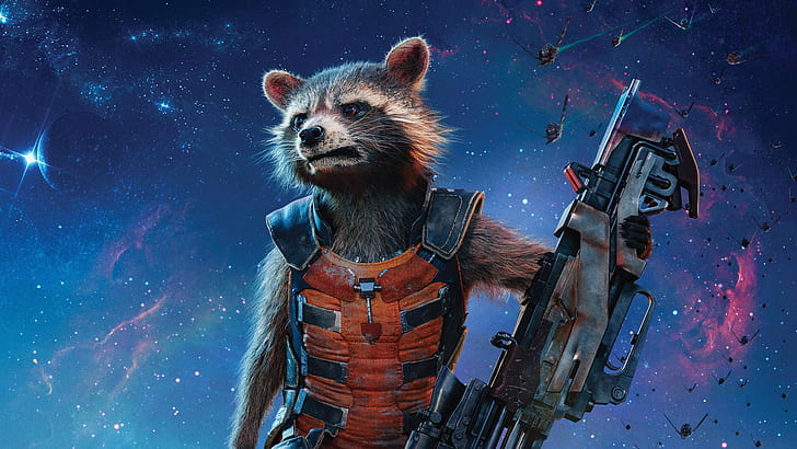 Rocket Raccoon, Les Gardiens de la Galaxie Vol 2, 5K, Fond d'écran HD