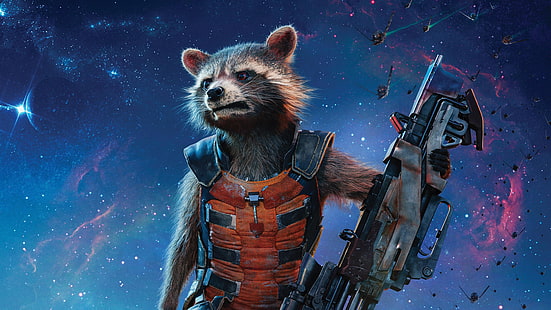 Rocket Raccoon, Guardians of the Galaxy Vol 2, 5K, Tapety HD HD wallpaper