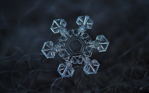 silver-colored snowflakes accessory, snow, snowflake, HD wallpaper HD wallpaper