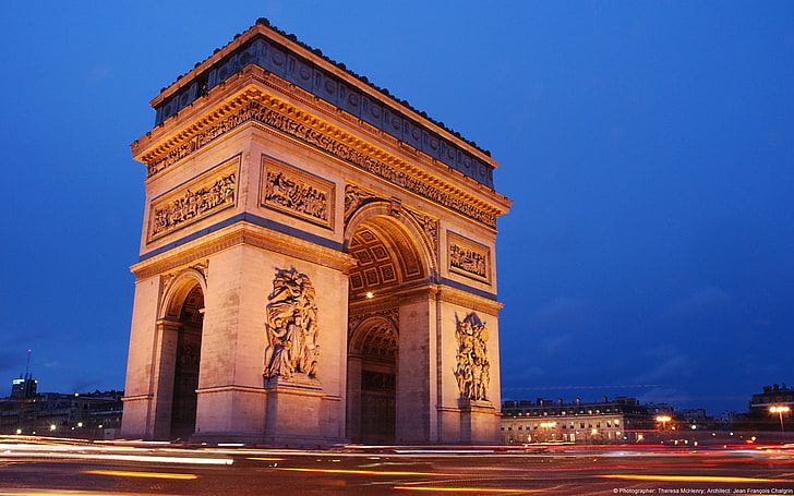خلفية باريس Arc de Triomphe-Windows 10 ، قوس النصر، خلفية HD